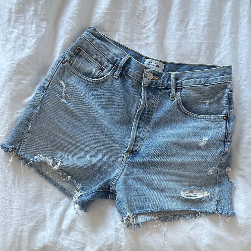 Agolde Dee High Rise Denim Shorts